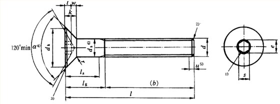 國標(biāo)號gb/70.3-2000內(nèi)六角沉頭螺絲，