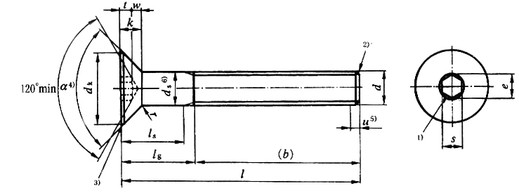 國標號gb/70.3-2000內(nèi)六角沉頭螺絲，